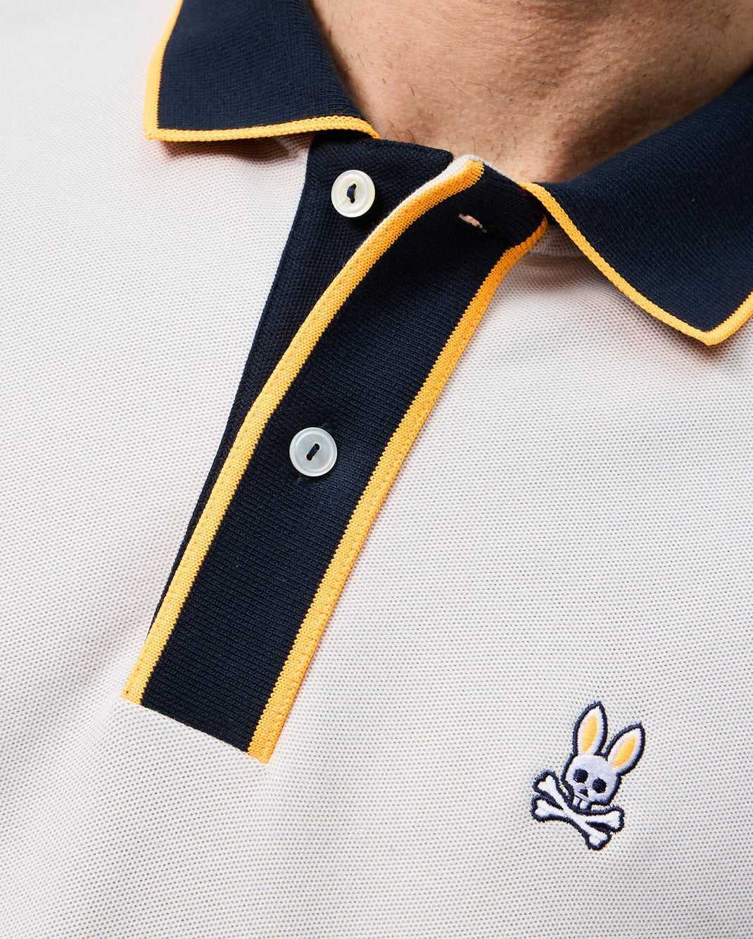 Polos Psycho Bunny Dallas Pique Polo Shirt Pearl Homme | YWH-49978000